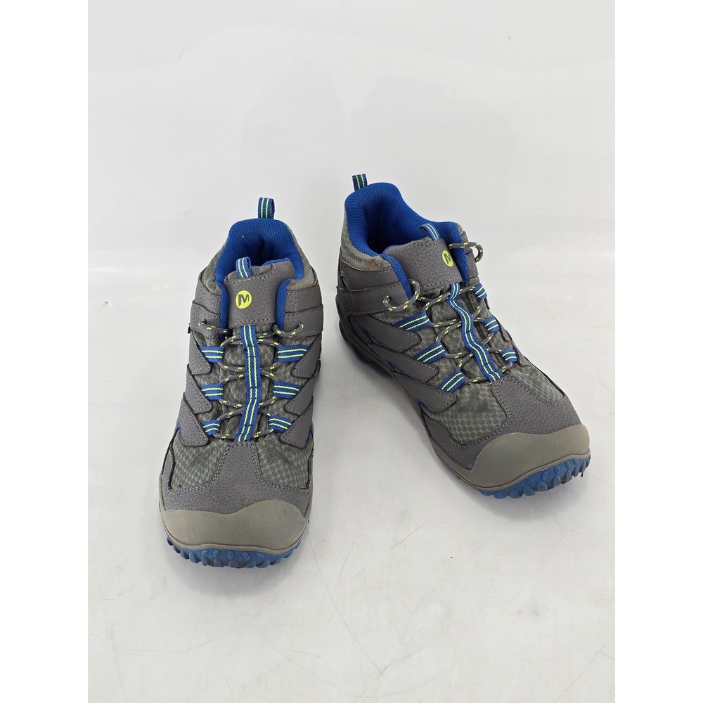 Merrell Chameleon 7 Mid Hiking Boots Big Kid 7M Grey Blue Waterproof - Excellent